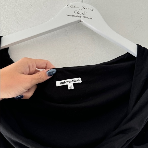 REFORMATION Cello Black Knit Top - Picture 8 of 9